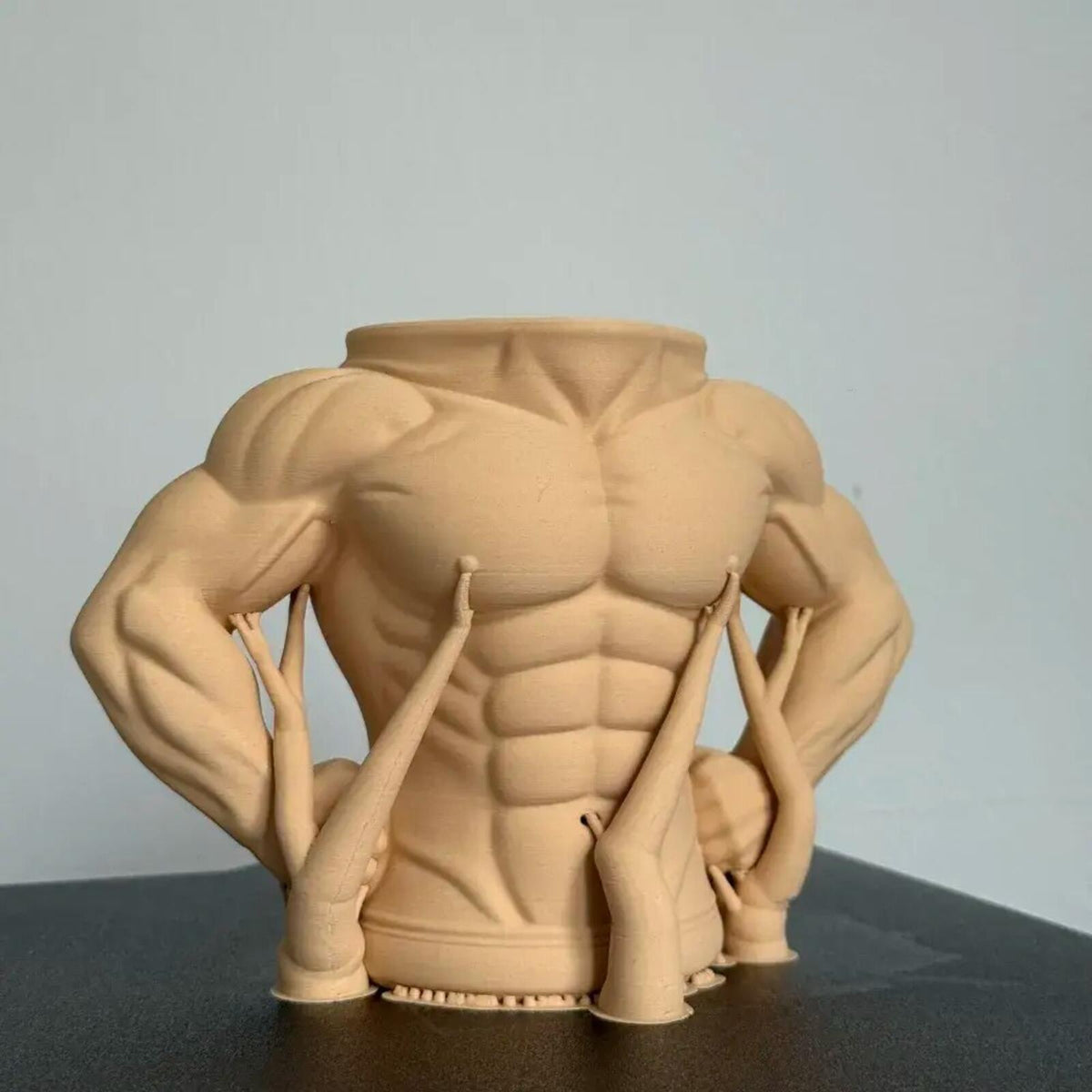 3D Printed Muscle Man Mug – Unique Fitness Gift / Bodybuilder Cup