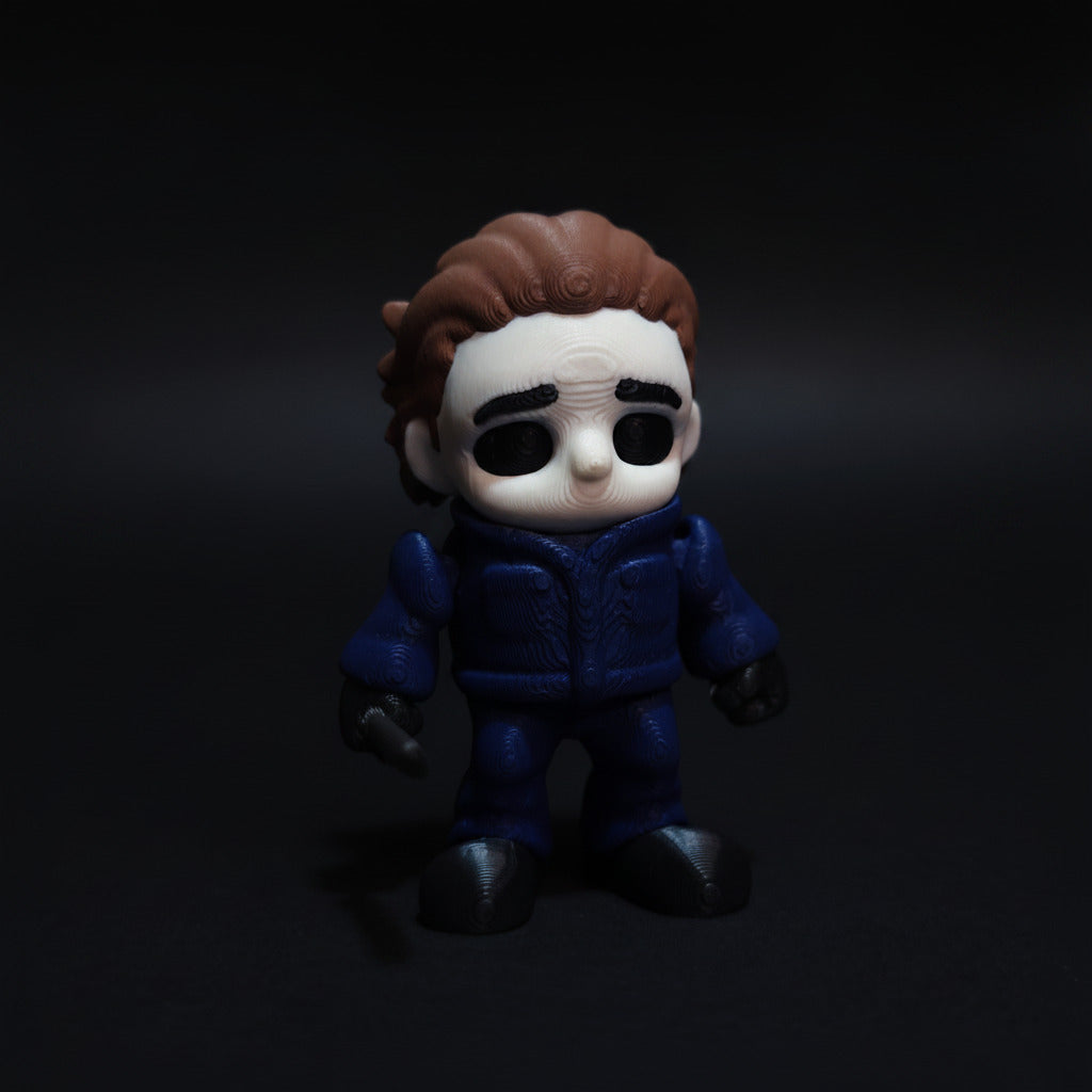 Michael Myers Flexi Keychain | 3D Printed Articulated Horror Charm | Gift