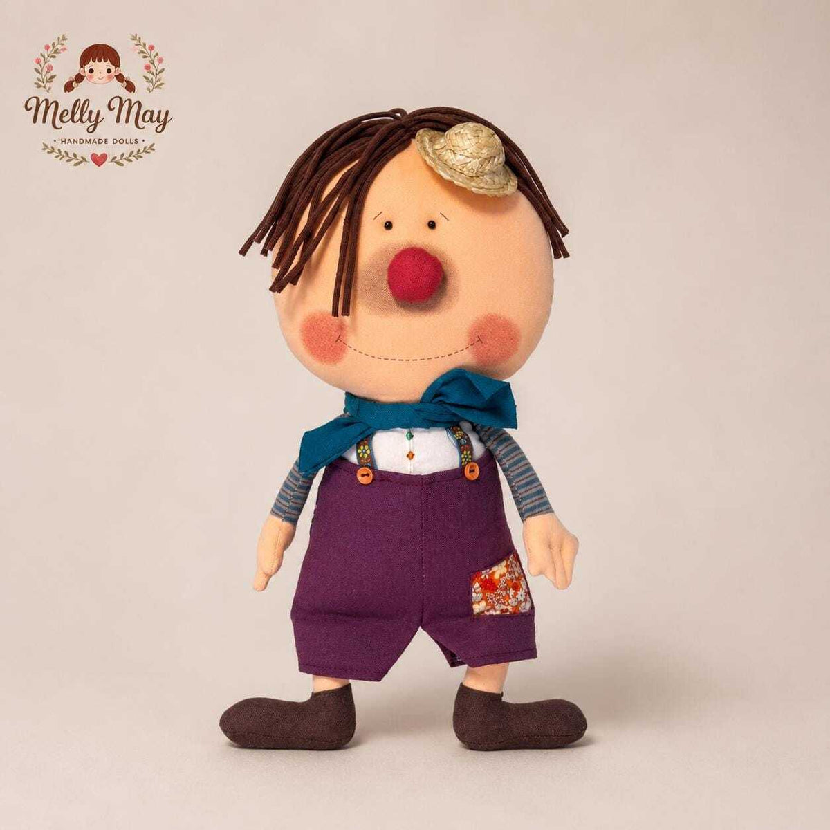 Gulu Handmade Doll, 15 Inch Whimsical Fabric Art Dolls