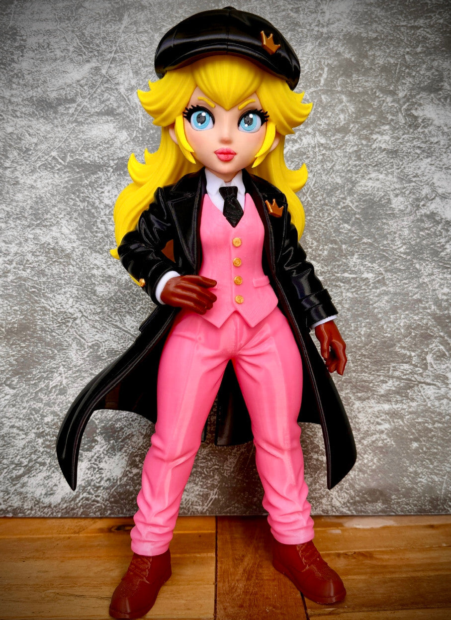 11" Vintage Gangster Princess 3D Printed Figure Video Game Inspired Collectible