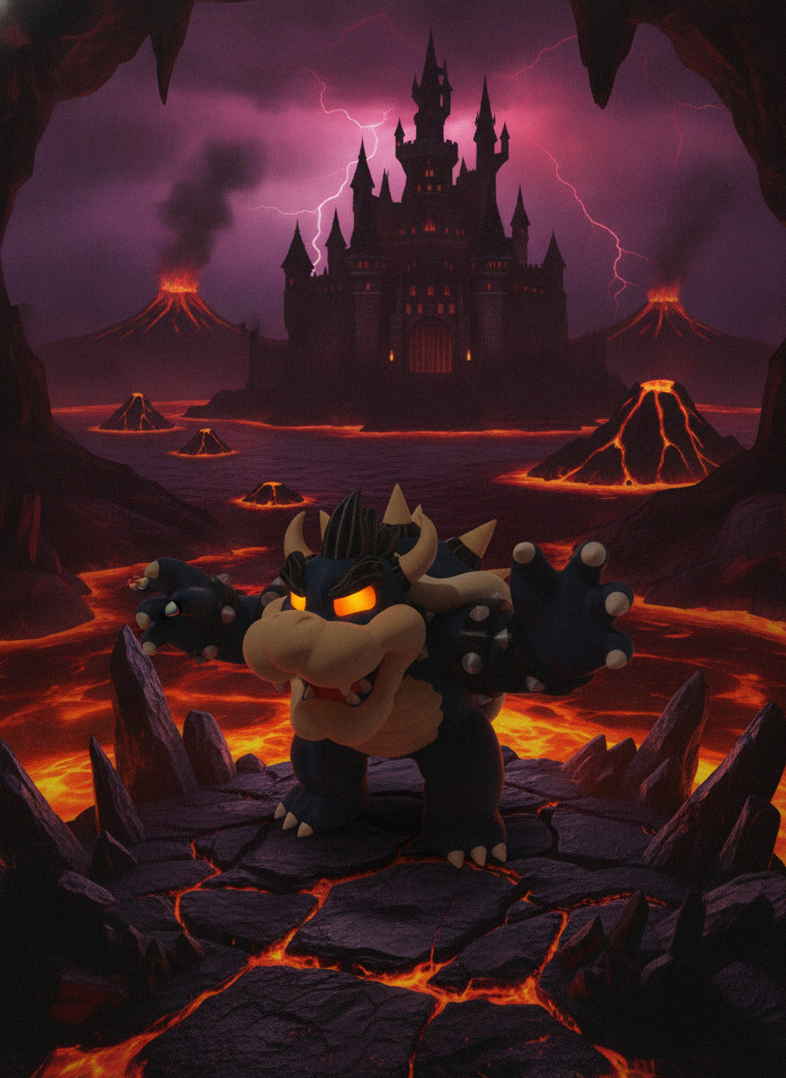 Dark Bowser | 10.25” Tall King of Chaos Figure