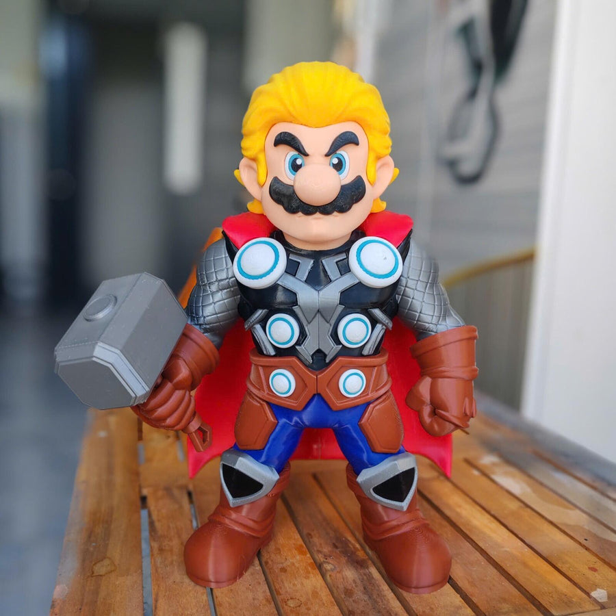 THORIO – Thor × Mario Fusion Fan Art 3D Printed Collectible