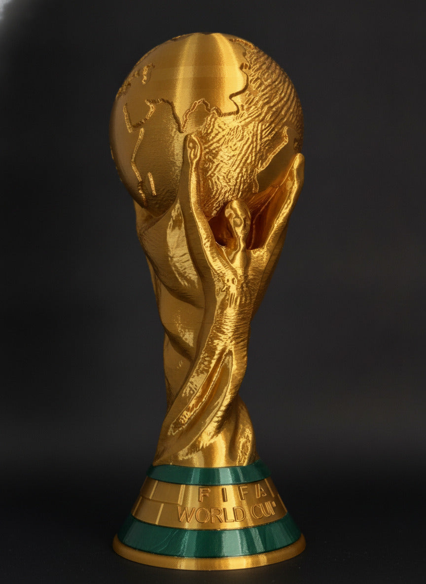 Full Size World Cup Trophy Replica 14.5” Gold Soccer Fan Collectible Printer3D