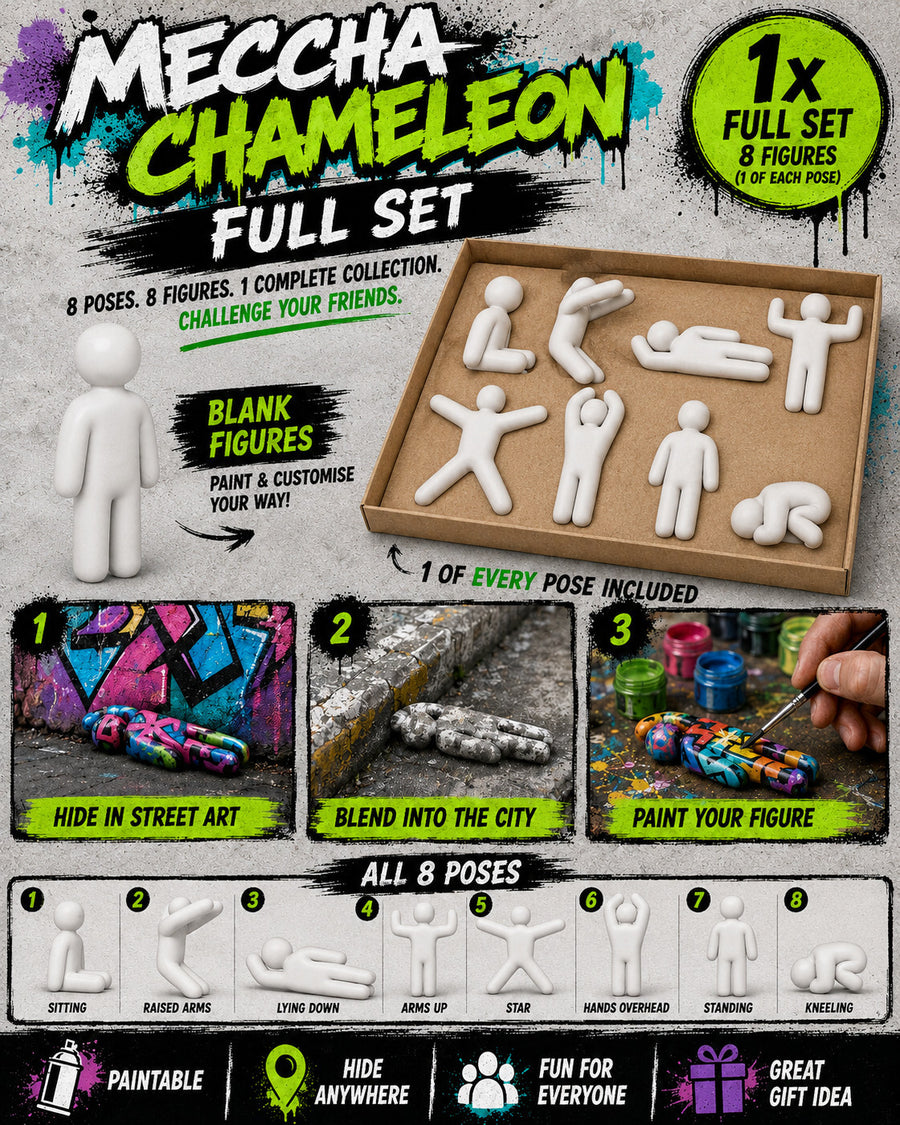 Meccha Chameleon Inspired Paint & Hide Mini Figures Full Set 7 Poses