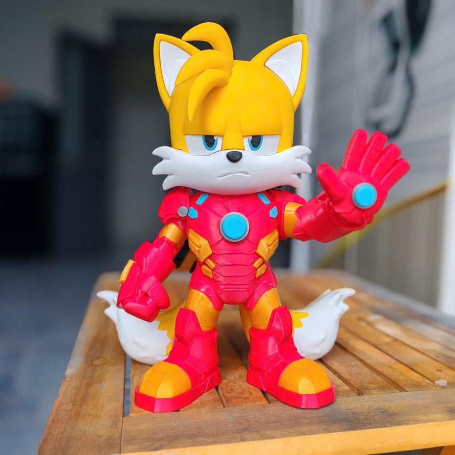 IRON TAILS – Tails × Iron Man Fan Art 3D Printed Collectible