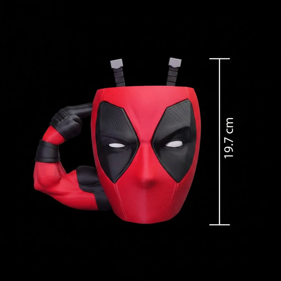 Deadpool Ice Cream Cup Fan Art Figure | 19.7-Inch 3D Printed Statue
