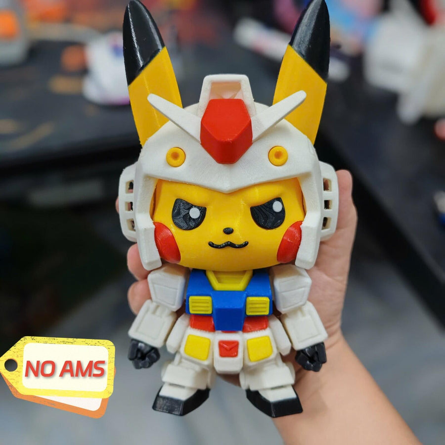 Pikachu Gundam RX-78 – Fan Art 3D Printed Collectible