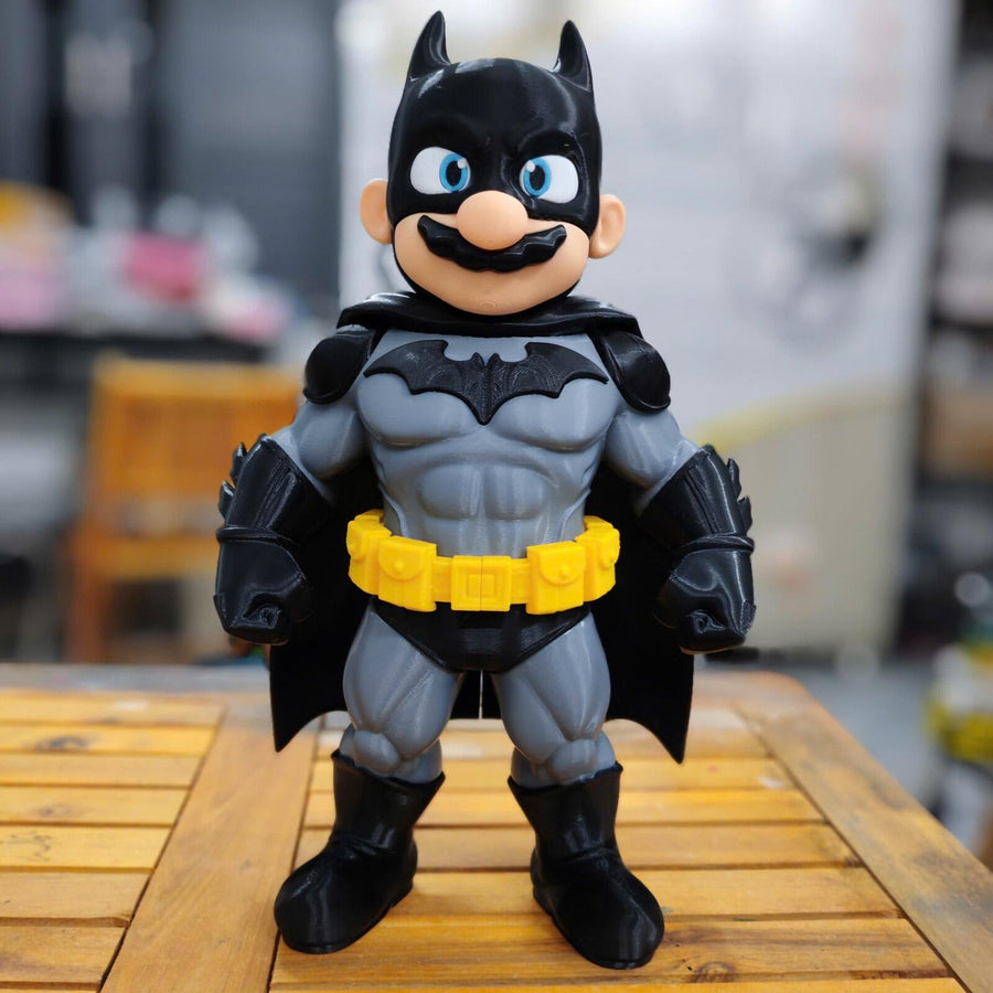 BATMARIO – Mario × Batman Fusion Fan Art 3D Printed Collectible