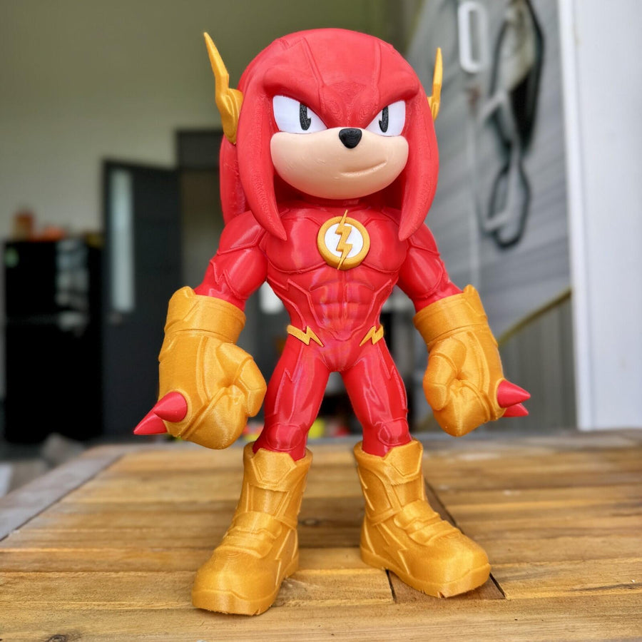 Speed Knuckles – Knuckles × The Flash Inspired Fan Art (3D Printed Figure)