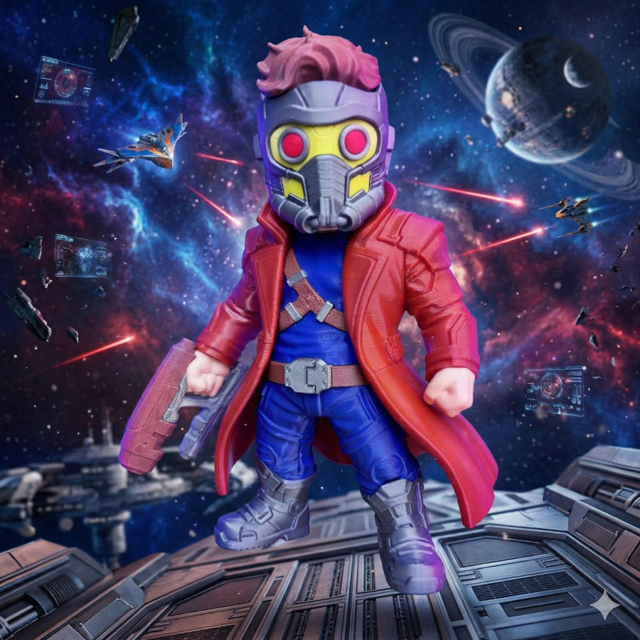 Galactic Outlaw – Chibi Sci-Fi Hero 3D Printed Figure