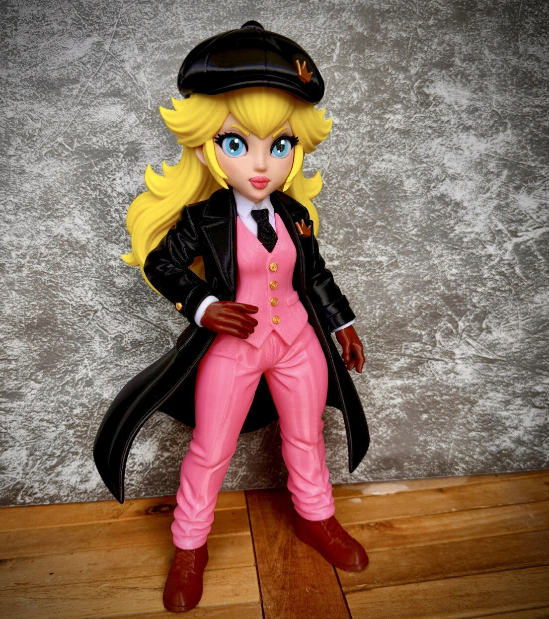 11" Vintage Gangster Princess 3D Printed Figure Video Game Inspired Collectible