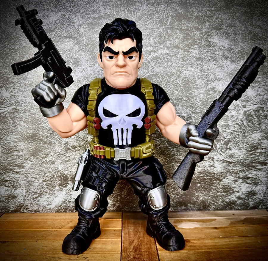 Punisher-Inspired Vigilante Figure | Skull Warrior Fan Art Collectible