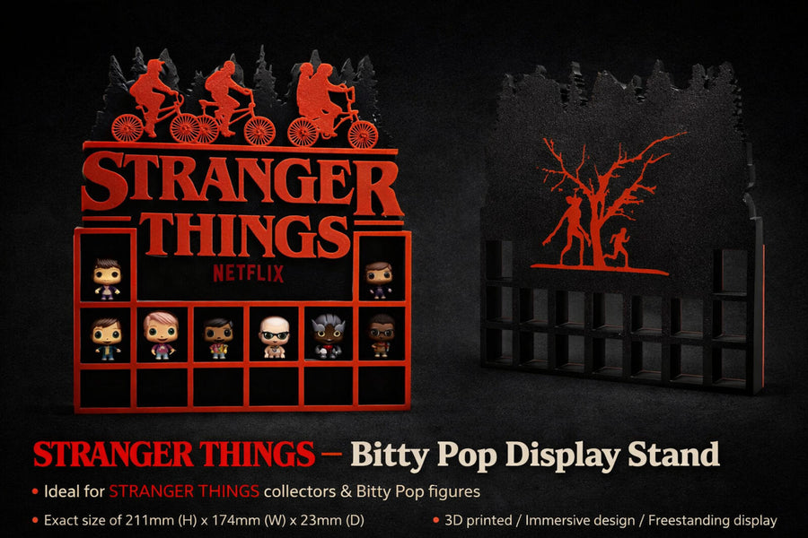 Stranger Things Bitty Pop Display Stand 3D Printed Shelf Fan-Made Organizer