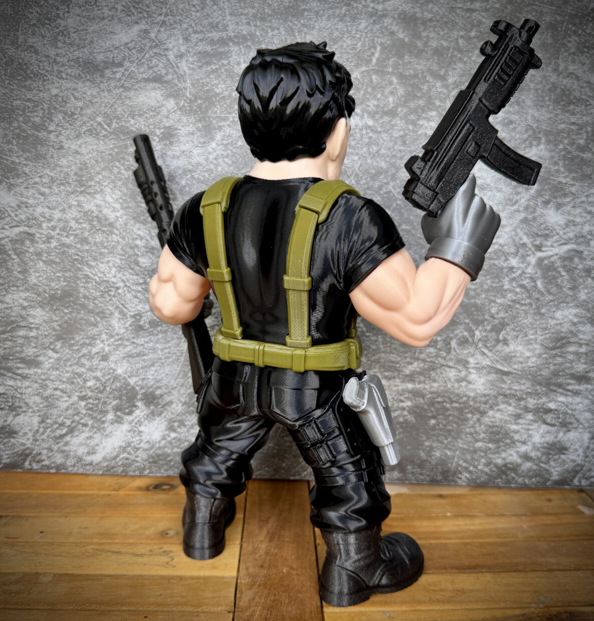 11" Tactical Skull Vigilante 3D Printed Figure Comic Inspired Collectible Statue