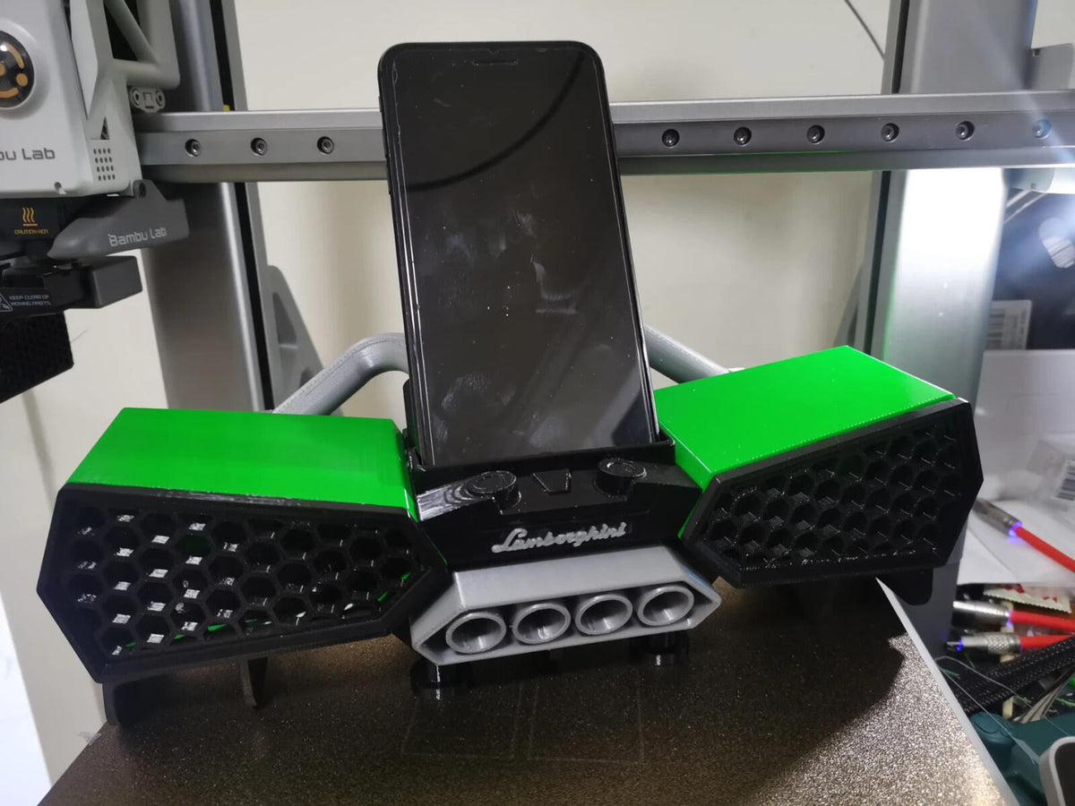 3D Printed Lamborghini Style Phone Speaker | Passive Amplifier Stand