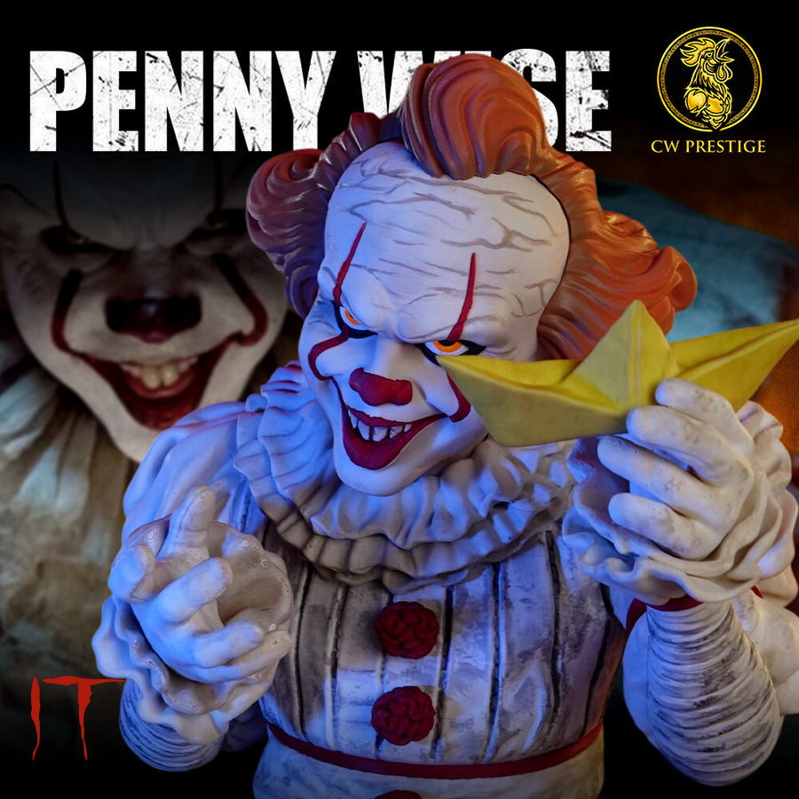 Pennywise 3D Printed Figure | Horror Fan Art Statue