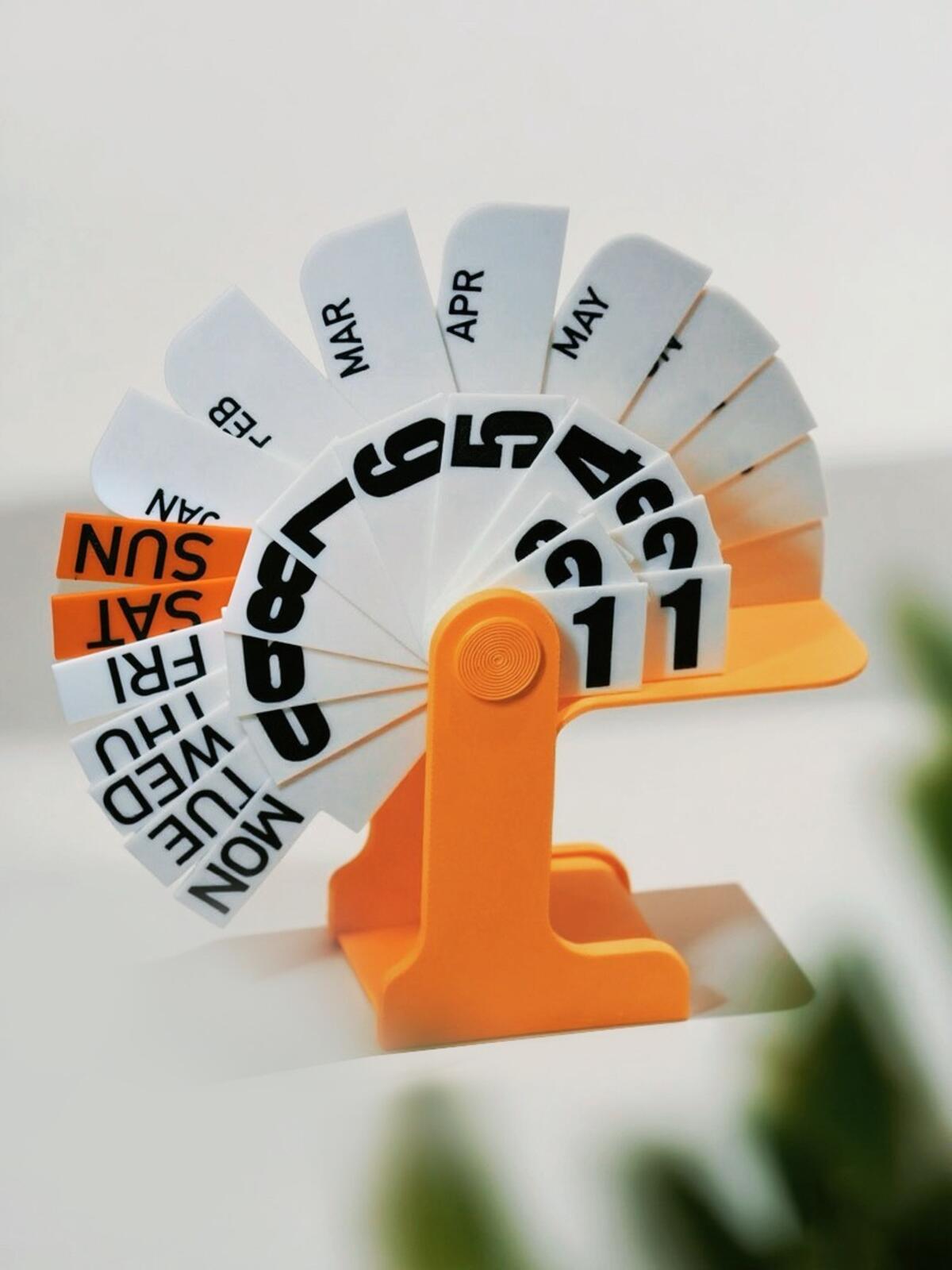 3D Printed Desk Flip Calendar – Colorful Reusable Daily Calendar