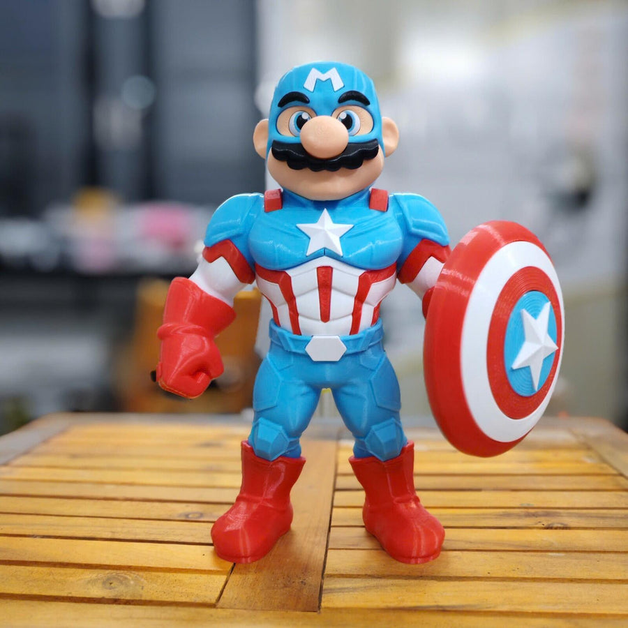 Captain Mario – Fan Art 3D Printed Collectible