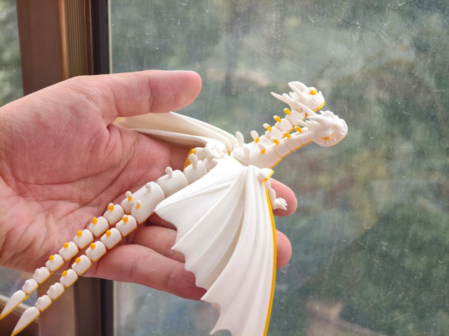 Two-Headed Dragon Figure | Fantasy Creature | 3D Printed Desk Display