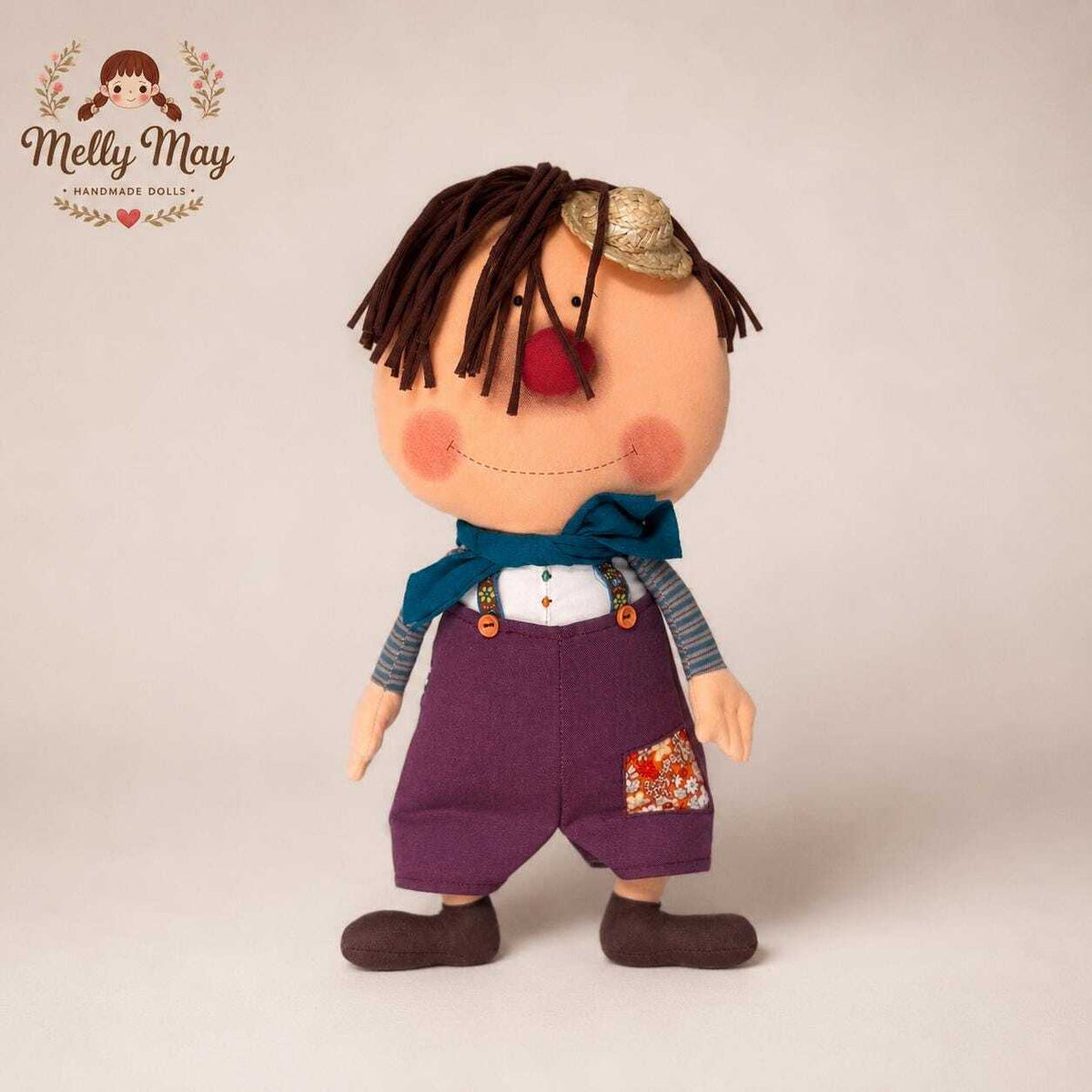 Gulu Handmade Doll, 15 Inch Whimsical Fabric Art Dolls