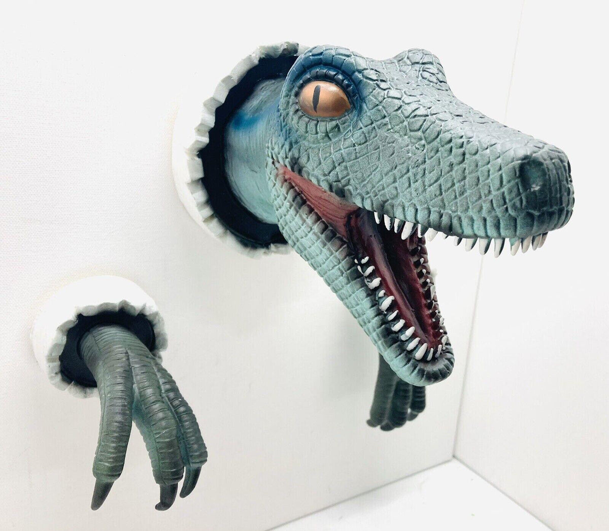 Wall Mounted Dinosaur Sculpture 3d Bust Hanging Prop Replica Art Home Decoration