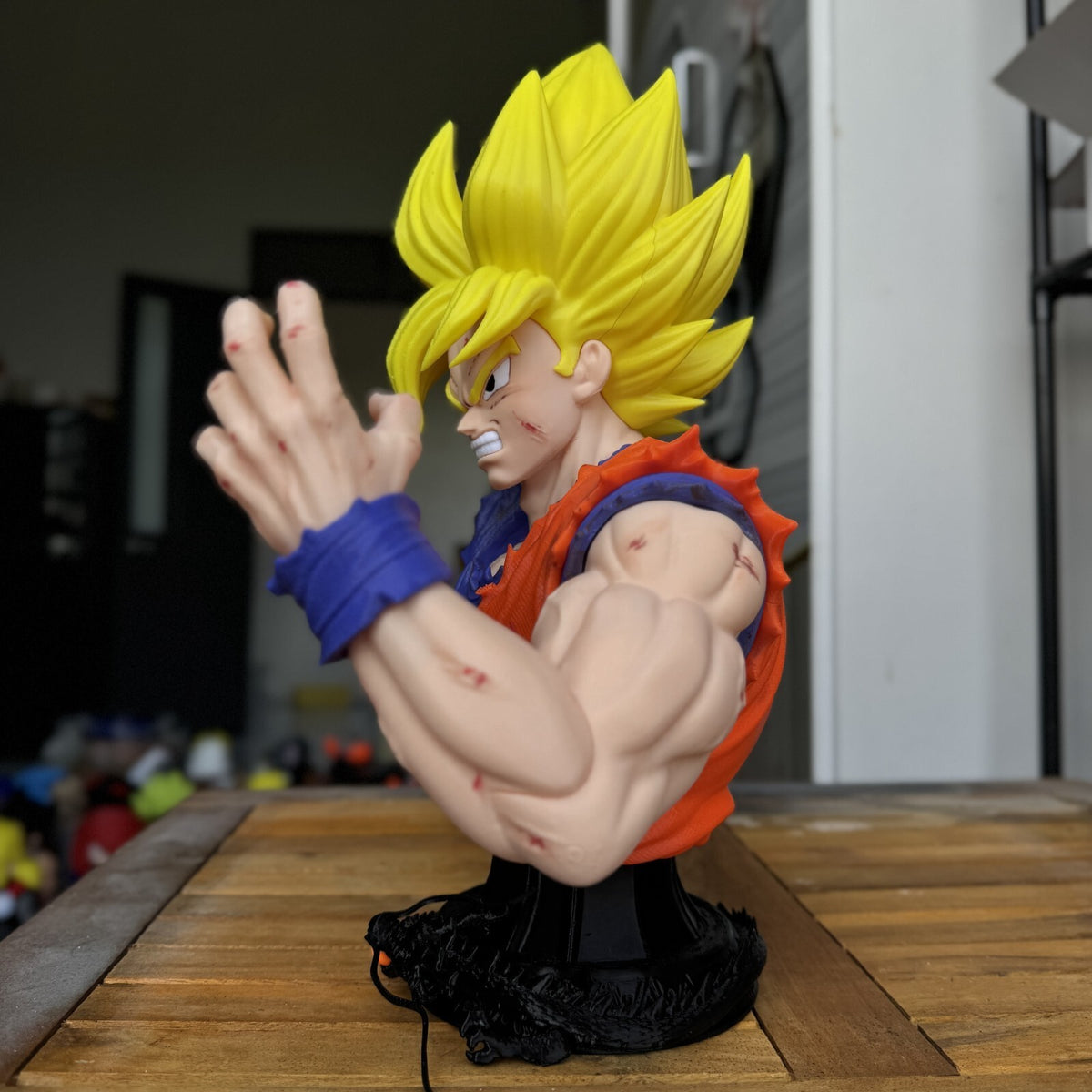 Goku Bust Fan Art 3D Printed Statue