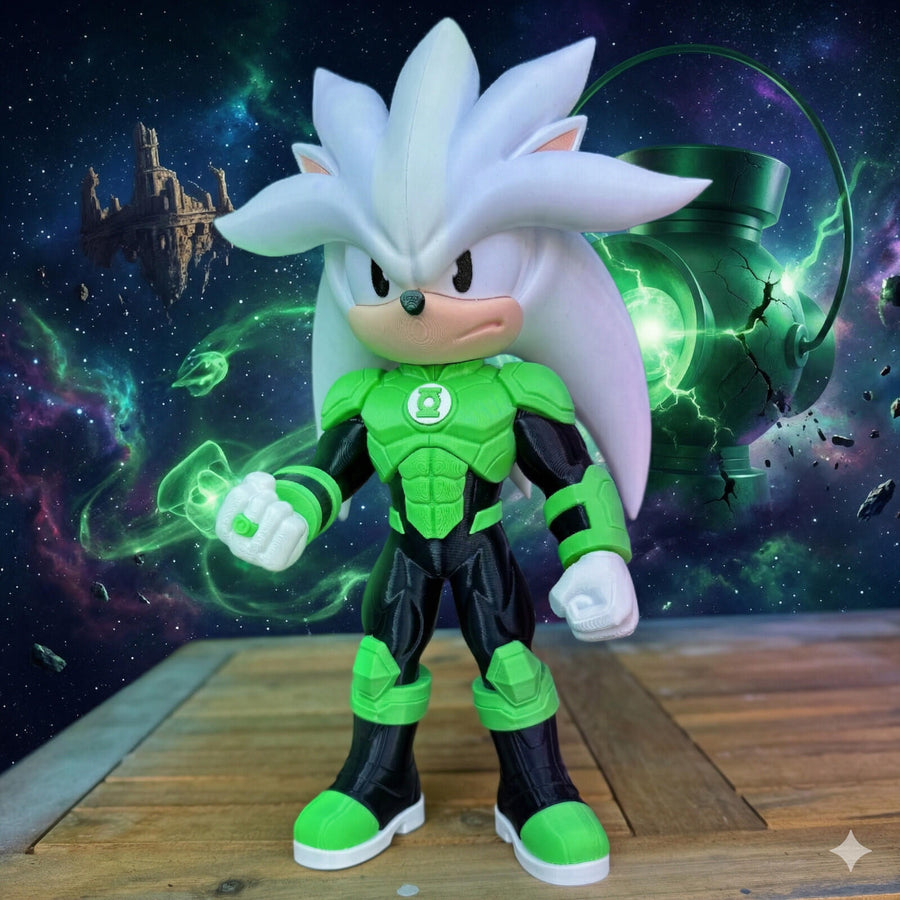 Emerald Speed Hero – Cosmic Energy Inspired 3D Printed Figure