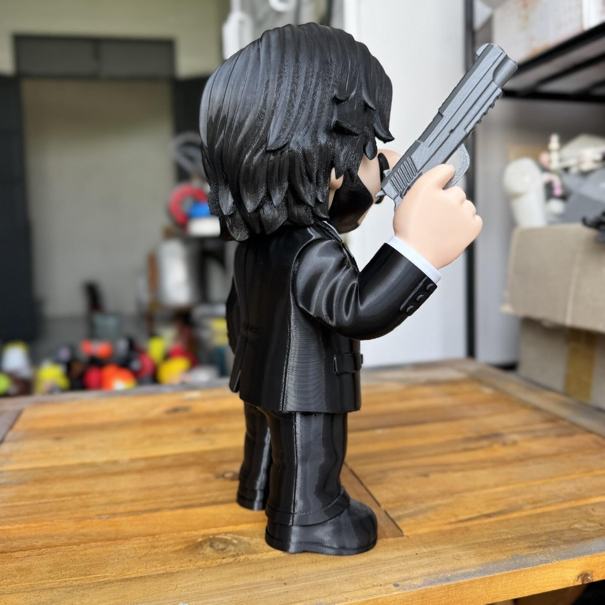 Mario Assassin Style Fan Art 3D Printed Figure – Hitman Suit Collectible Model