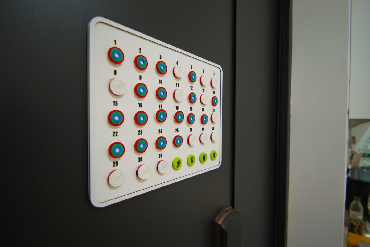 Magnetic Fitness Calendar – 3D Printed Workout Tracker / Gym Motivation Board