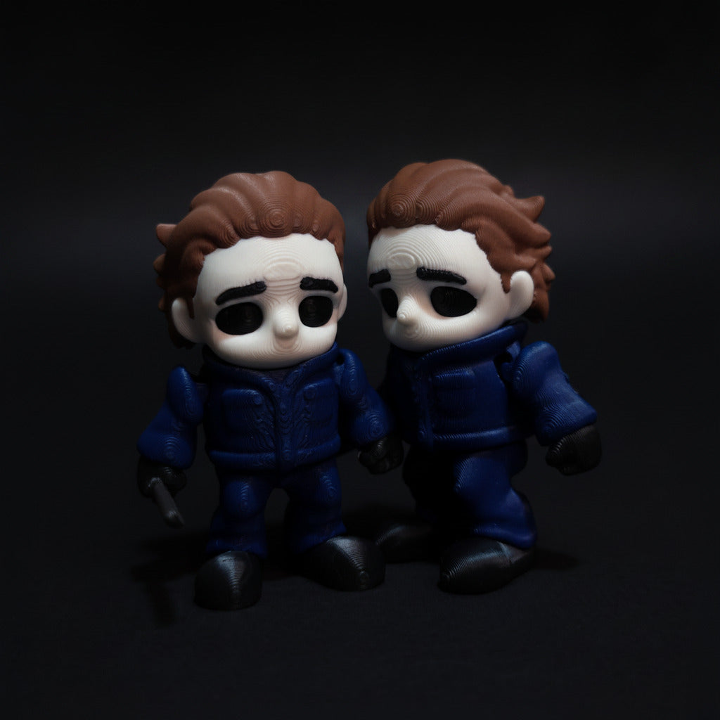 Michael Myers Flexi Keychain | 3D Printed Articulated Horror Charm | Gift