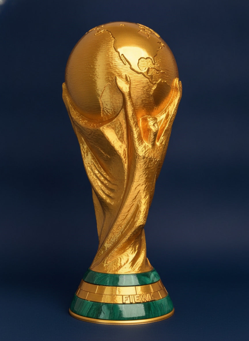 Full Size World Cup Trophy Replica 14.5” Gold Soccer Fan Collectible Printer3D