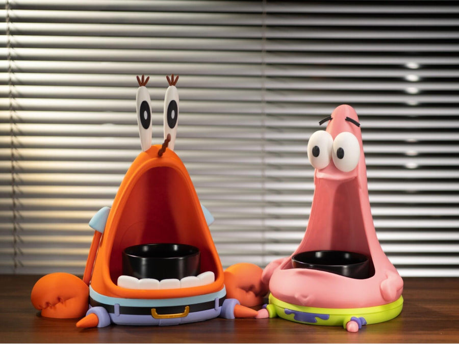 Patrick Star Pet Bowl Holder – Funny SpongeBob Tissue/Feeding Organizer, Fits 11