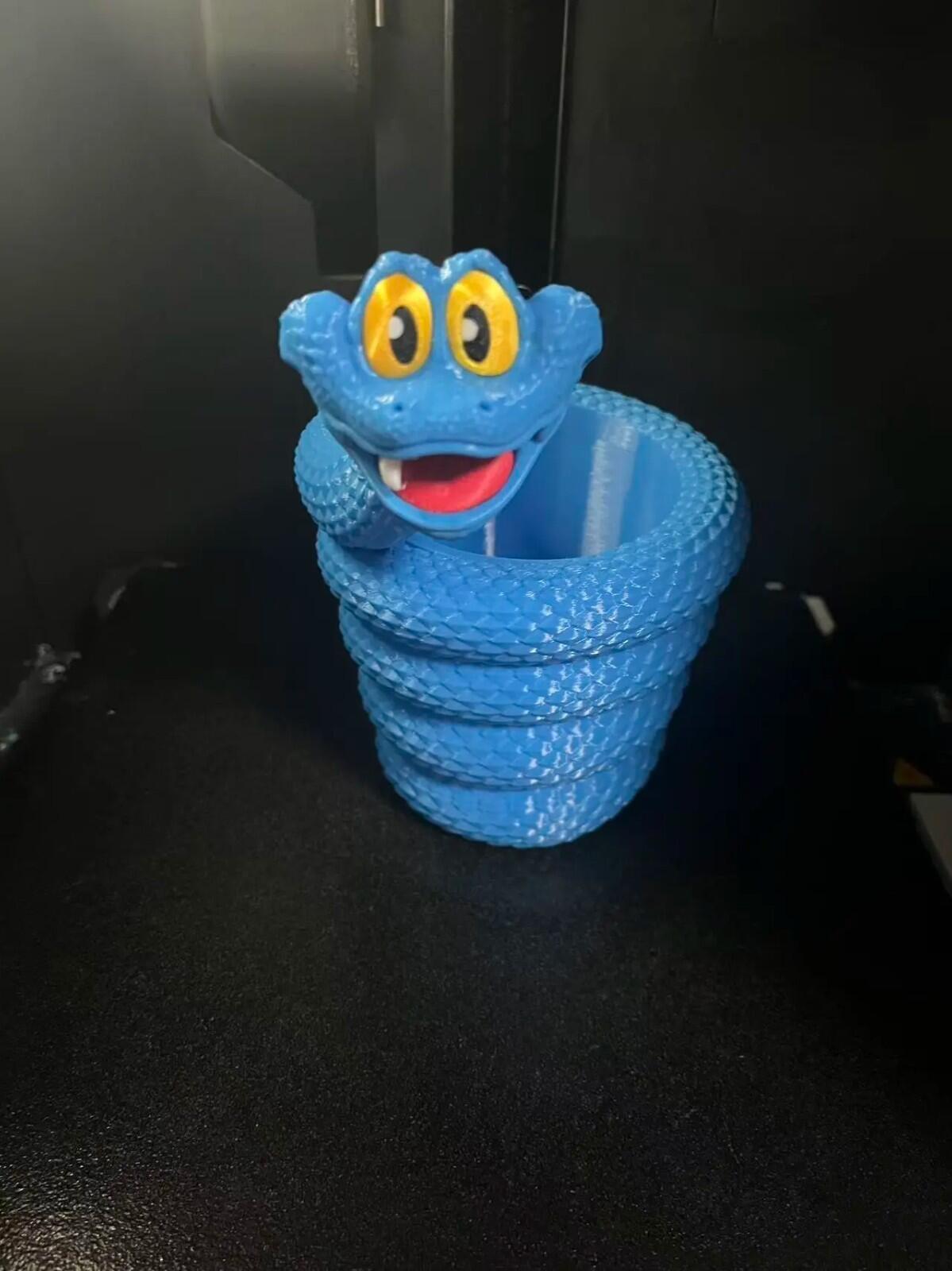 Gary Snake – Zootopia-Inspired Figure | Modular Pen Holder & Popcorn Bucket | 3D