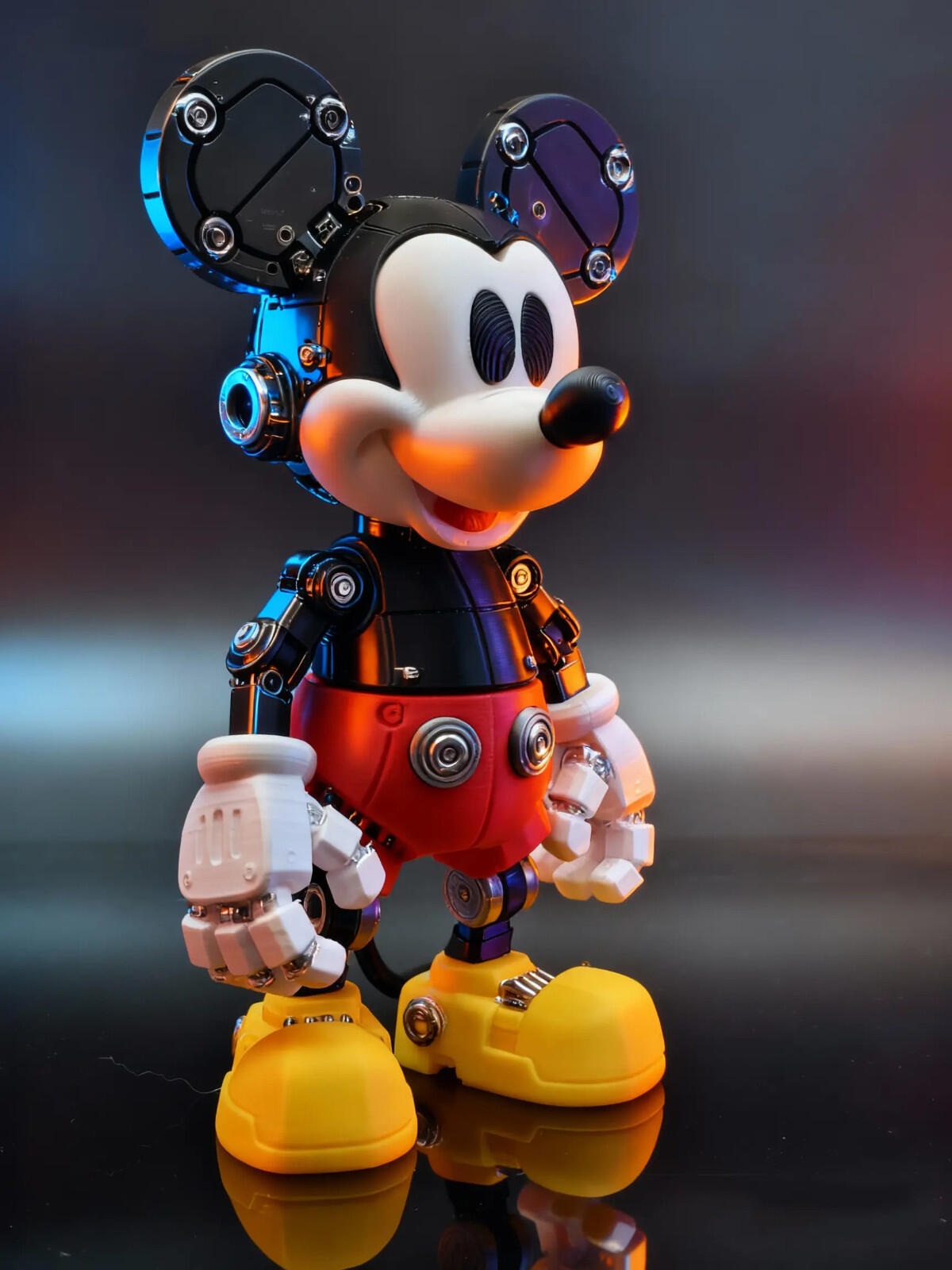 Mechanical Mouse Style Articulated Figure | Rotating Display Model