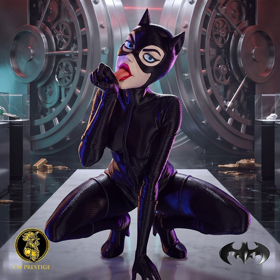 Catwoman – The Queen of Gotham Heists | 12.6 inches 3D Printed Fan Art Figure