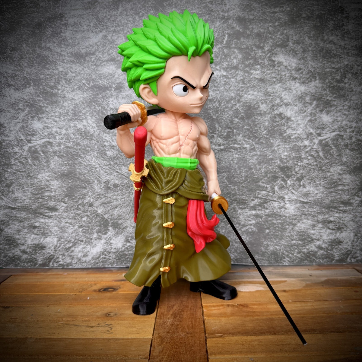 Zoro Inspired Fan Art Figure | 12.6-Inch 3D Printed Statue