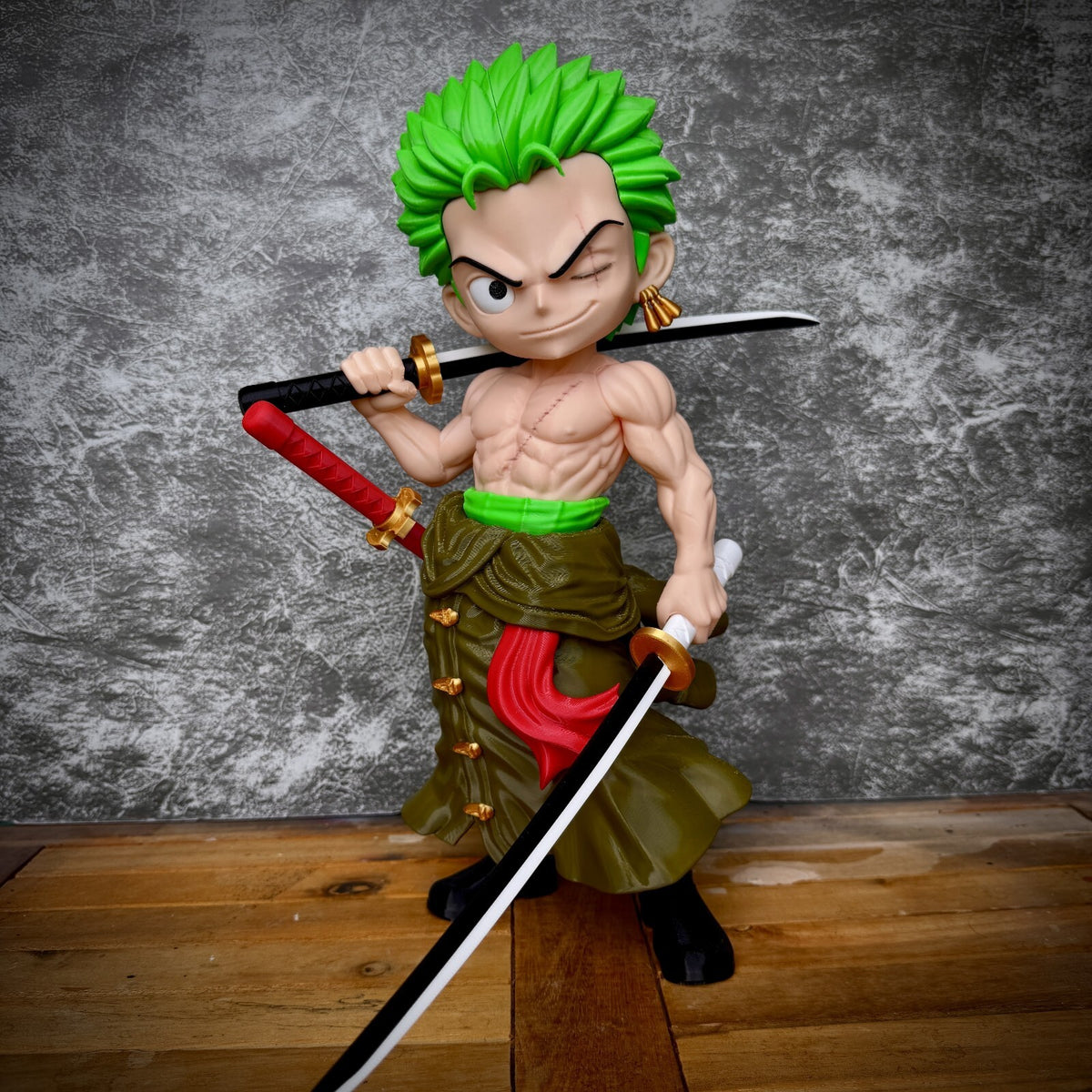 Zoro Inspired Fan Art Figure | 12.6-Inch 3D Printed Statue