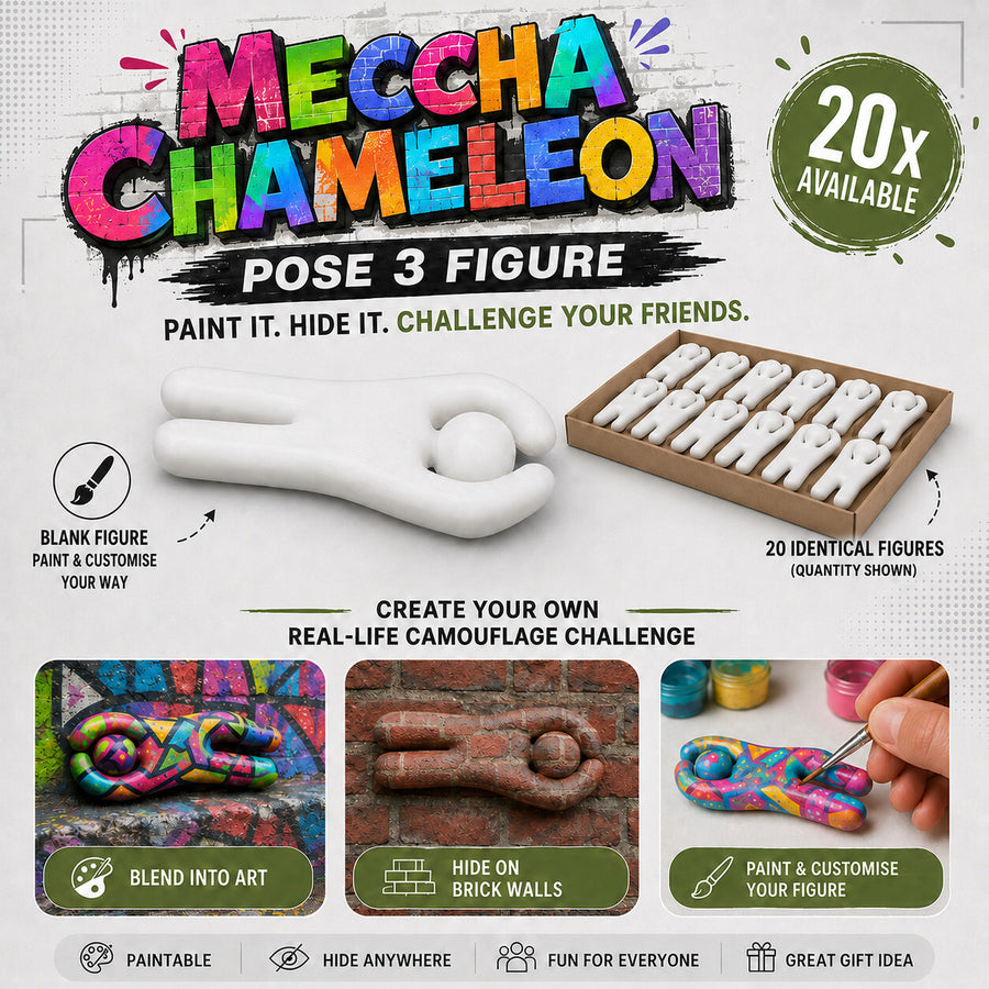 20x Meccha Chameleon Inspired Viral Paint & Hide Figure Set (Pose 3)