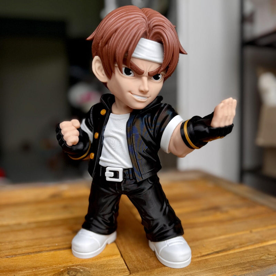 Kyo Inspired Flame Fighter – Chibi Fan Art – 28cm 3D Printed Figure
