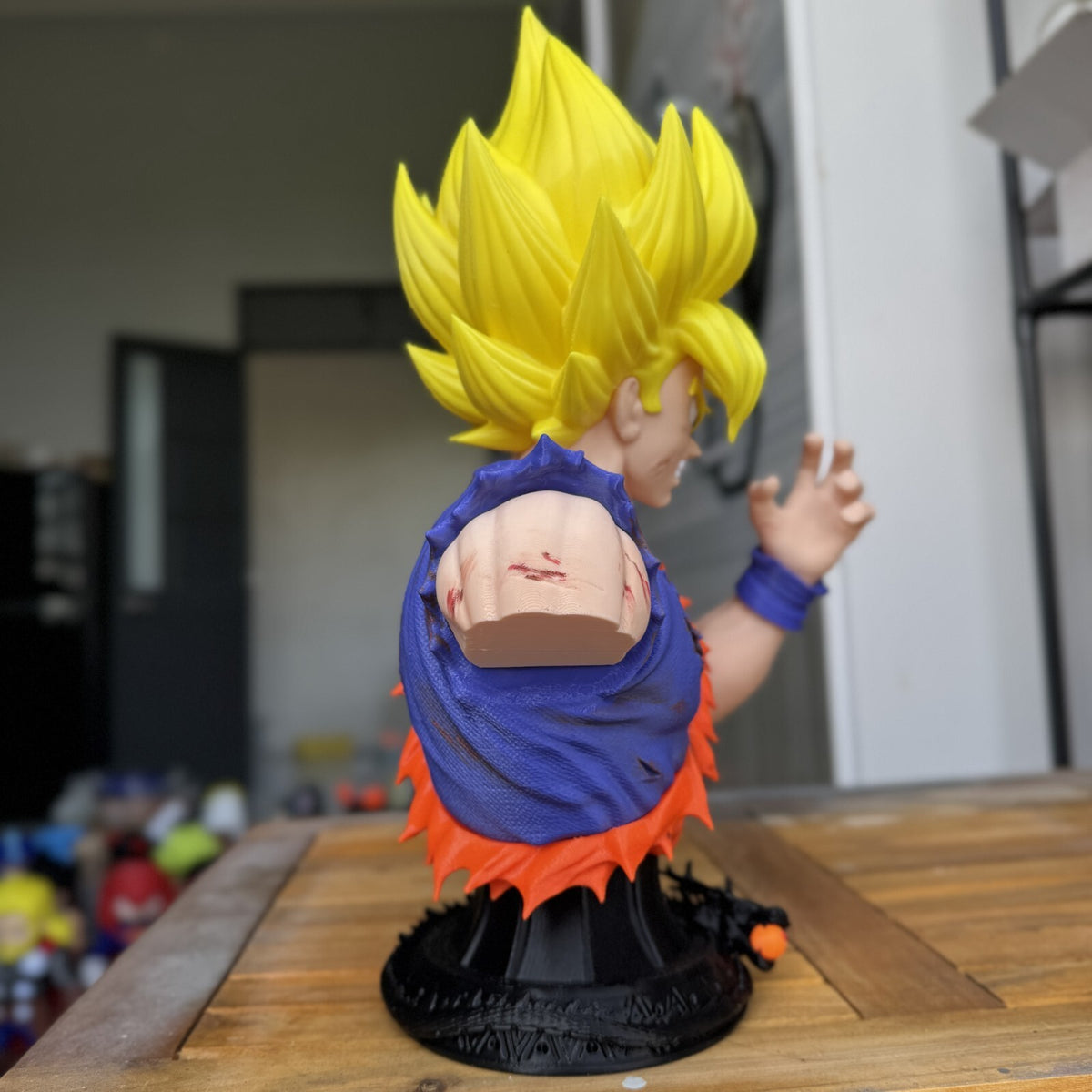 Goku Bust Fan Art 3D Printed Statue