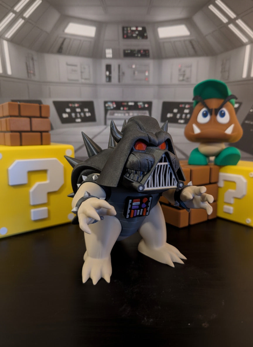 Dark Side Bowser 3D Printed Figure | Mario Inspired Villain Statue