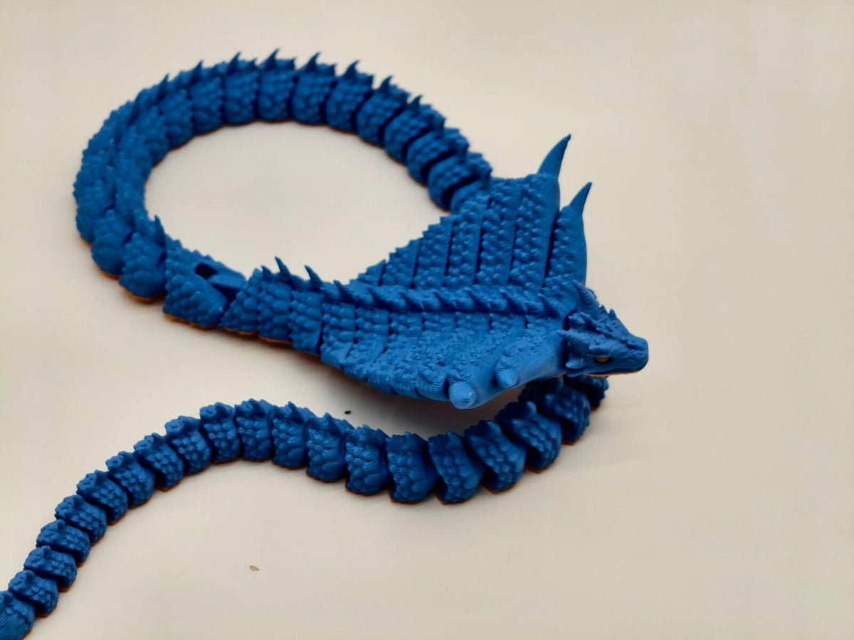 Dark Serpent Figure | Fantasy Snake Creature | 3D Printed Desk Display