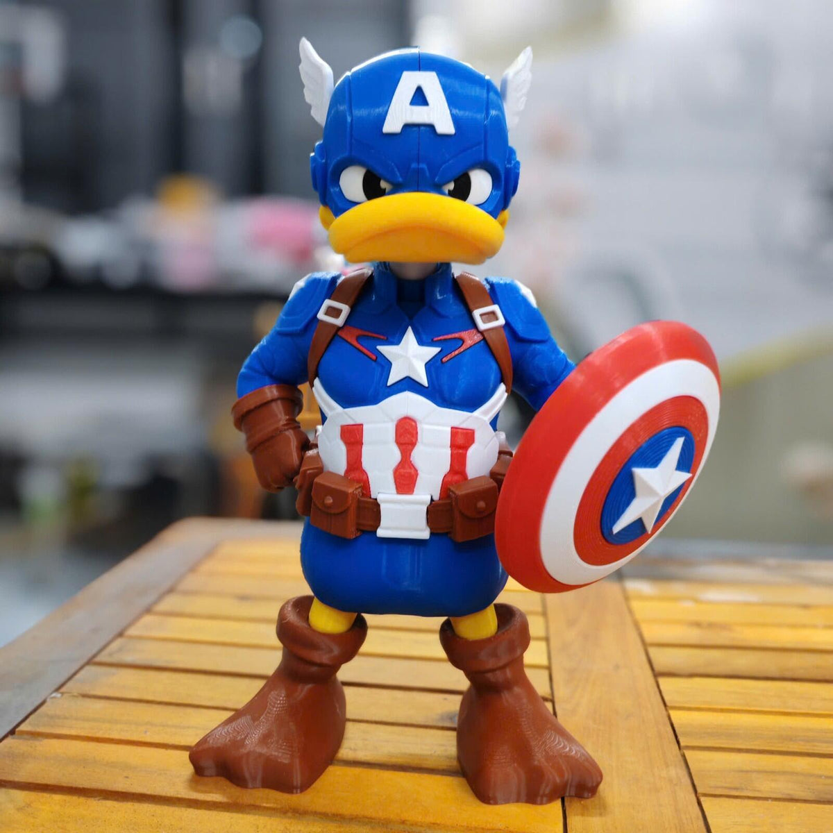 CAPTAIN DUCK – Donald Duck × Captain America Fan Art 3D Printed Collectible