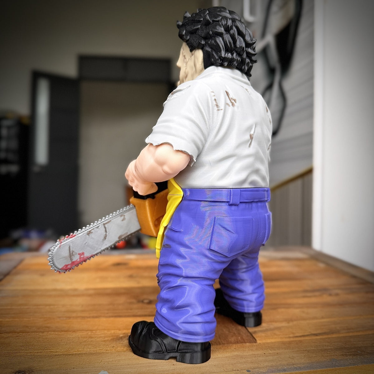 Leatherface Fan Art 3D Printed Horror Statue