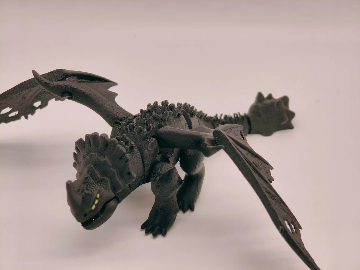 Red Dragon Figure | Chibi Style | New Version | 3D Printed Desk Display