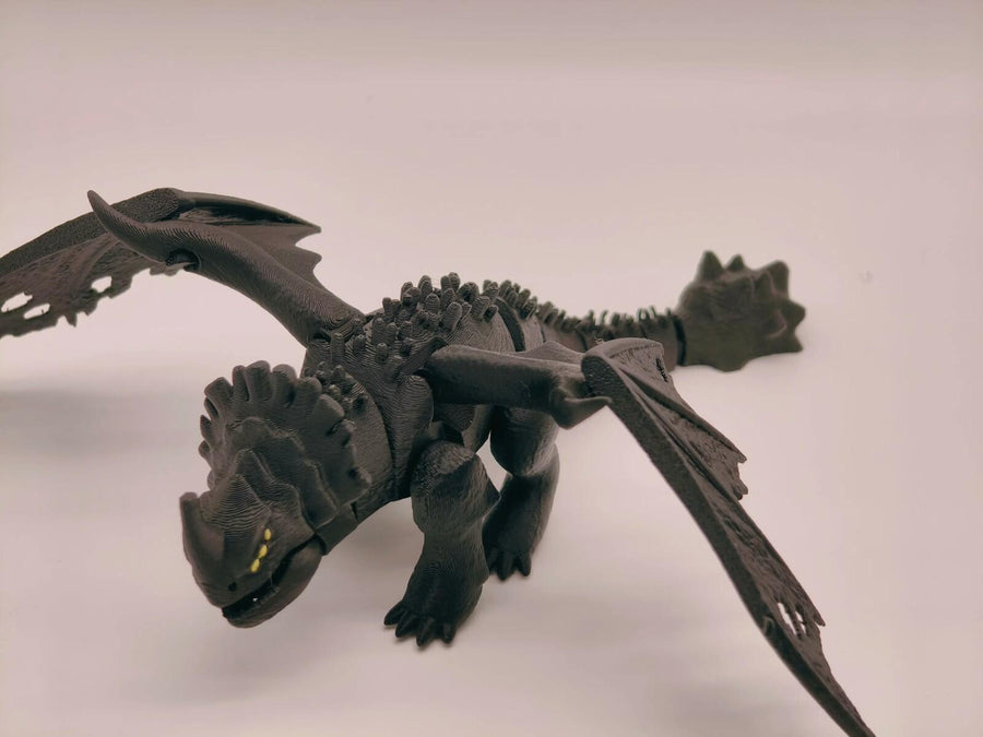 Red Dragon Figure | Chibi Style | New Version | 3D Printed Desk Display