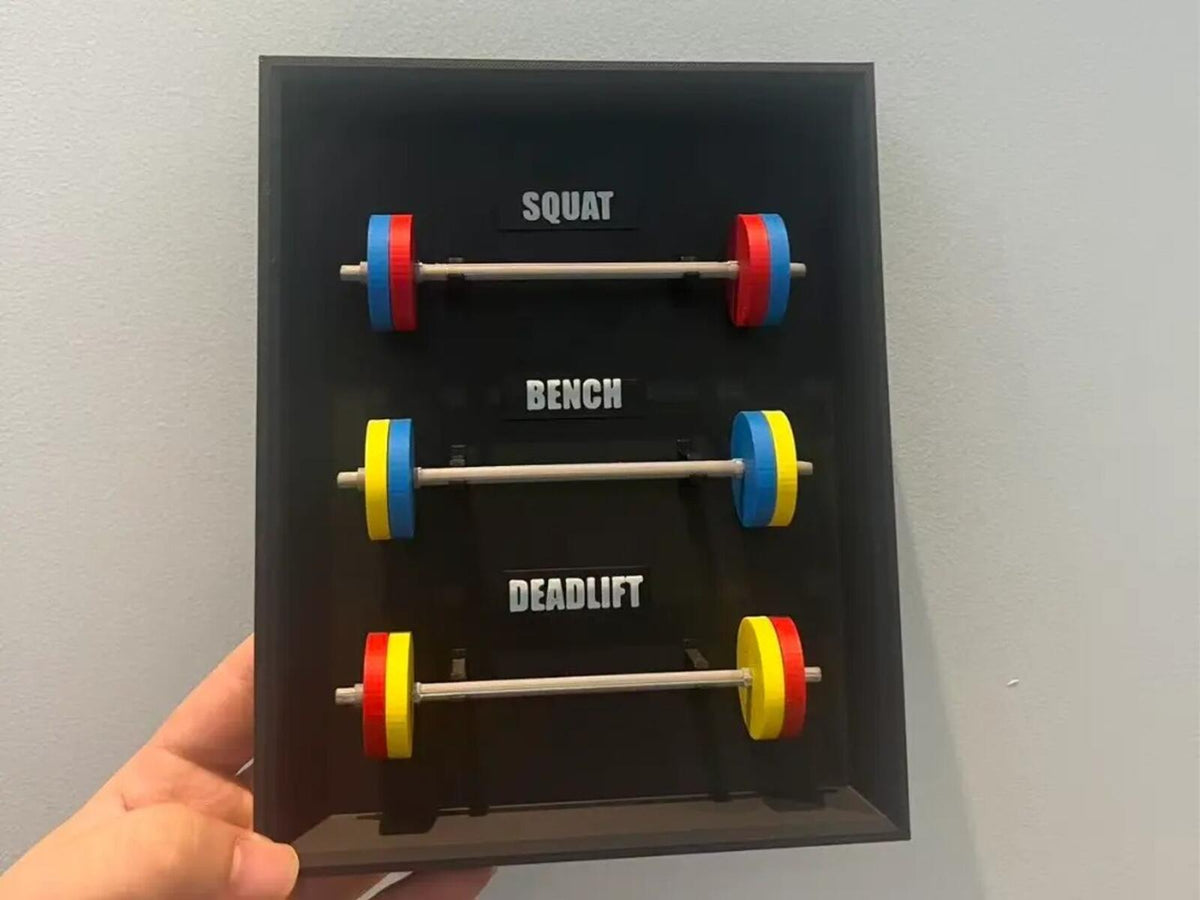 3D Printed Powerlifting Display Frame – Squat / Bench / Deadlift Gym Decor