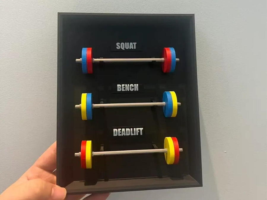 3D Printed Powerlifting Display Frame – Squat / Bench / Deadlift Gym Decor