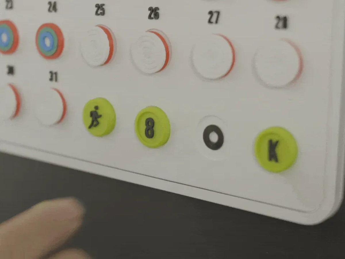 Magnetic Fitness Calendar – 3D Printed Workout Tracker / Gym Motivation Board